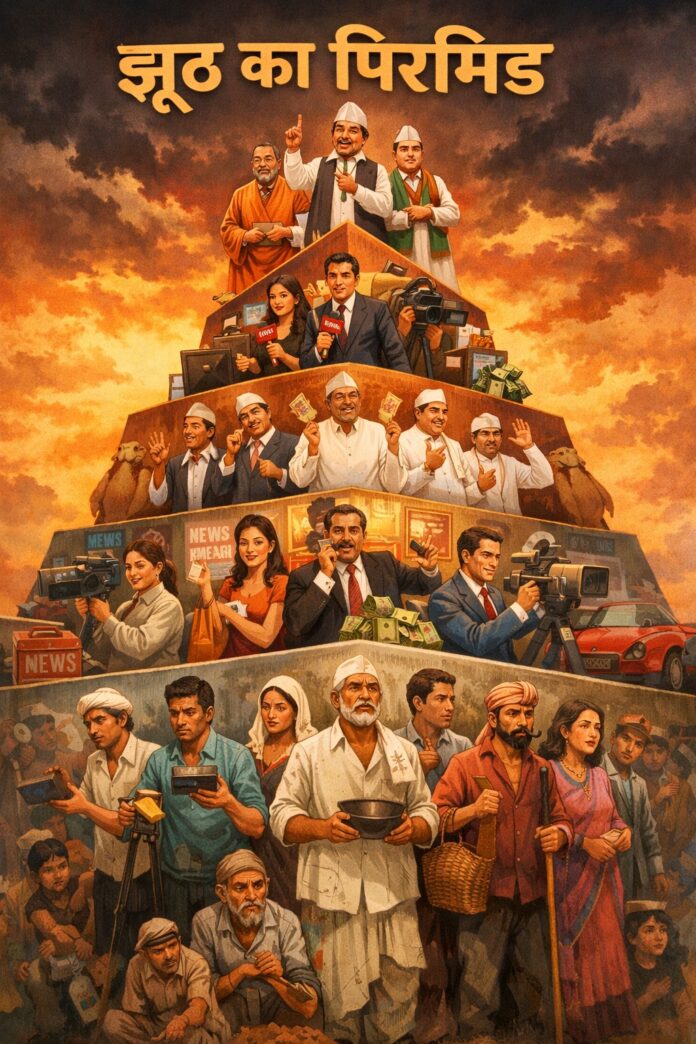 झूठ का पिरामिड, जिसके शीर्ष पर खड़ा है राजनीतिक नेतृत्व…