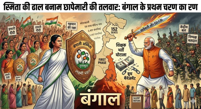 अस्मिता की ढाल बनाम छापेमारी की तलवार : बंगाल के प्रथम चरण का रण…