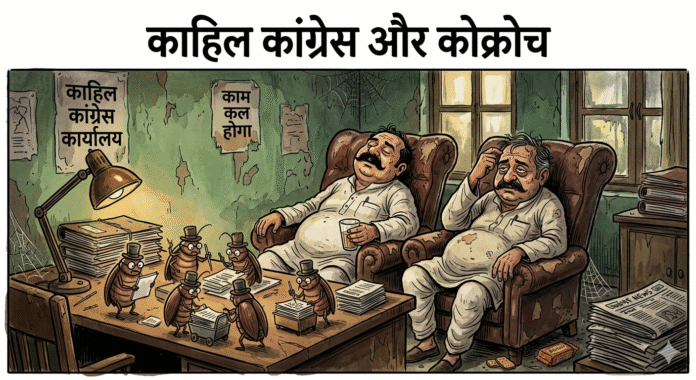 काहिल कांग्रेस और कोक्रोच…