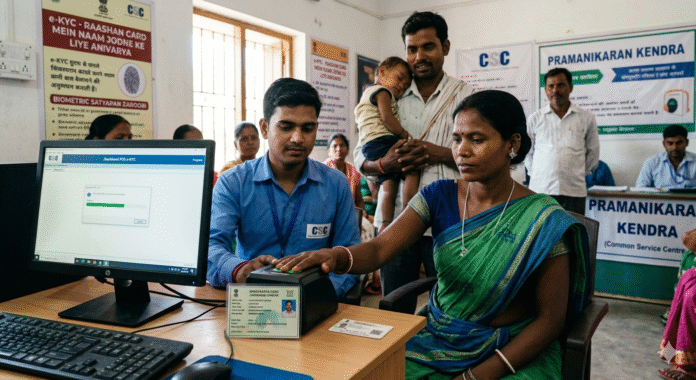 राशन कार्ड में नाम जोड़ने के लिए e-KYC अनिवार्य