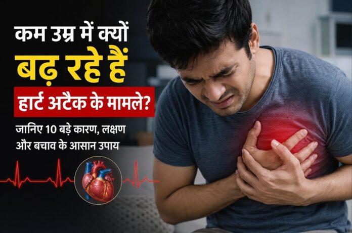 कम उम्र में क्यों बढ़ रहे हैं हार्ट अटैक के मामले? जानिए 10 बड़े कारण, शुरुआती लक्षण और बचाव के आसान उपाय…