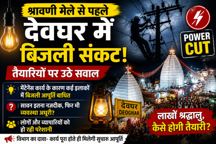 श्रावणी मेले से पहले देवघर में बिजली संकट, तैयारियों पर उठे सवाल