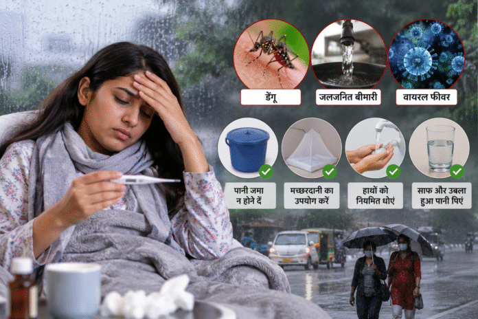 मानसून में बढ़ा बीमारियों का खतरा! वायरल बुखार, डेंगू और दूषित पानी से फैलने वाले संक्रमण से ऐसे करें बचाव