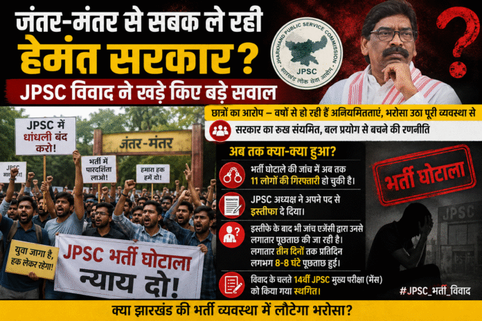 जंतर-मंतर से सबक ले रही हेमंत सरकार ? JPSC विवाद ने खड़े किए बड़े सवाल